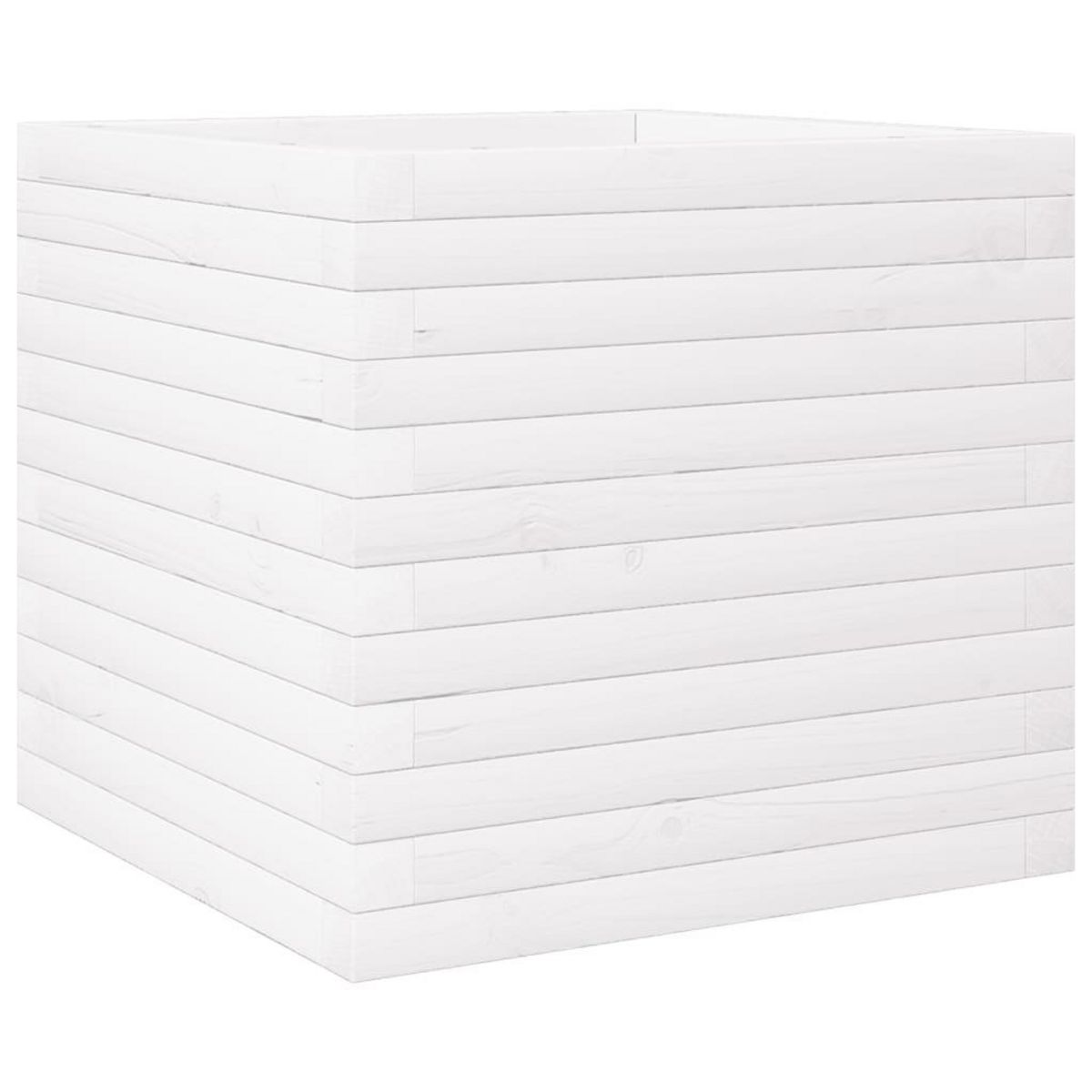 VIDAXL Jardiniere blanc 50x50x46 cm bois de pin massif
