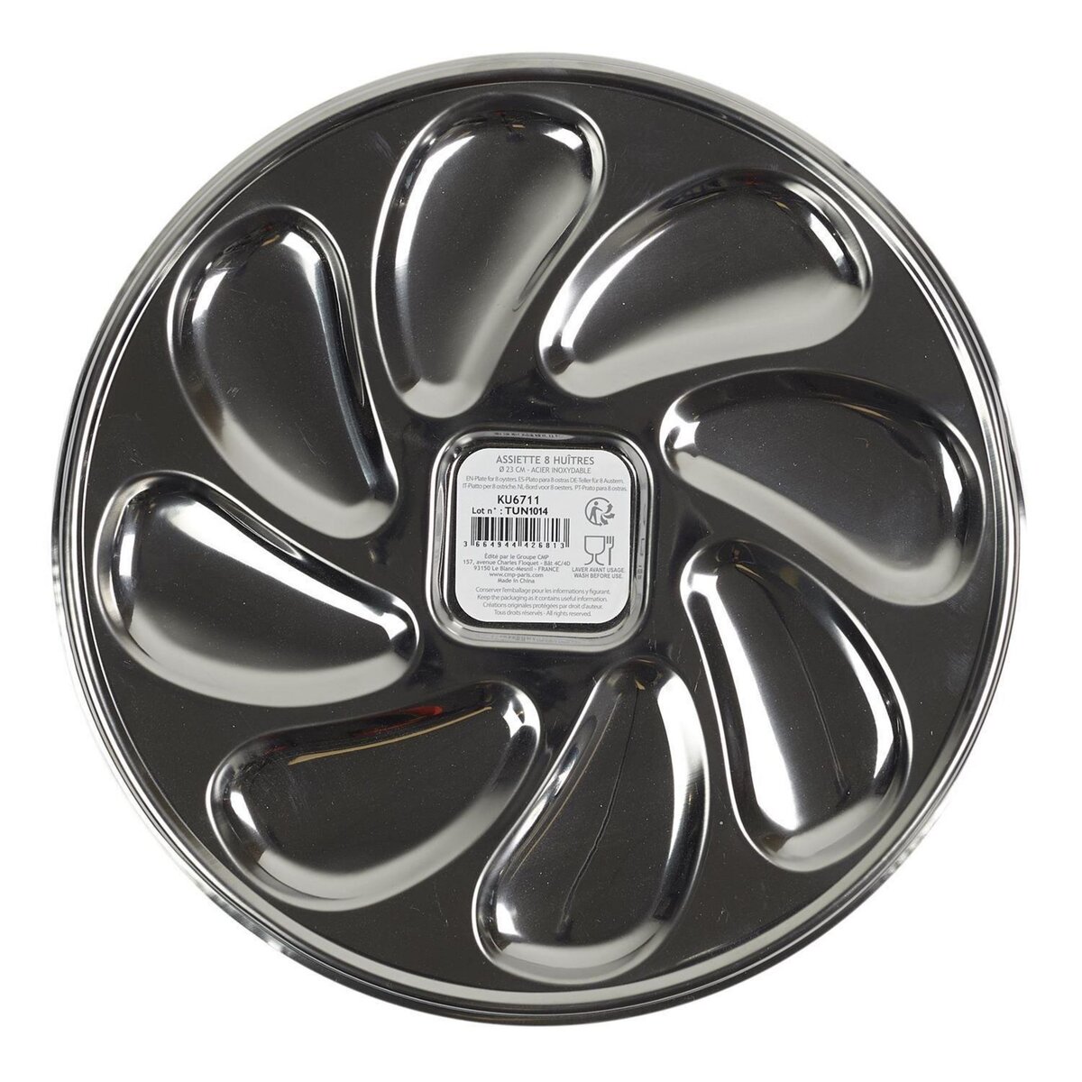 The Home Deco Factory Lot de 6 assiettes pour 8 huitres