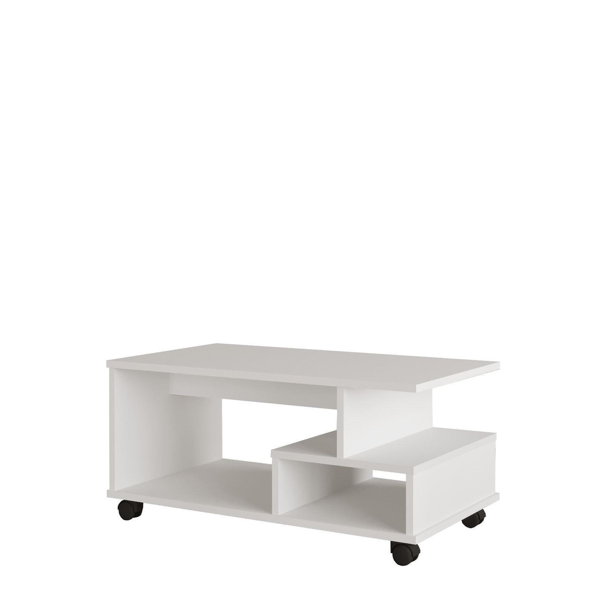 Habitat et Jardin Table basse en bois  min9  - 90 x 51 x 42 cm - blanc