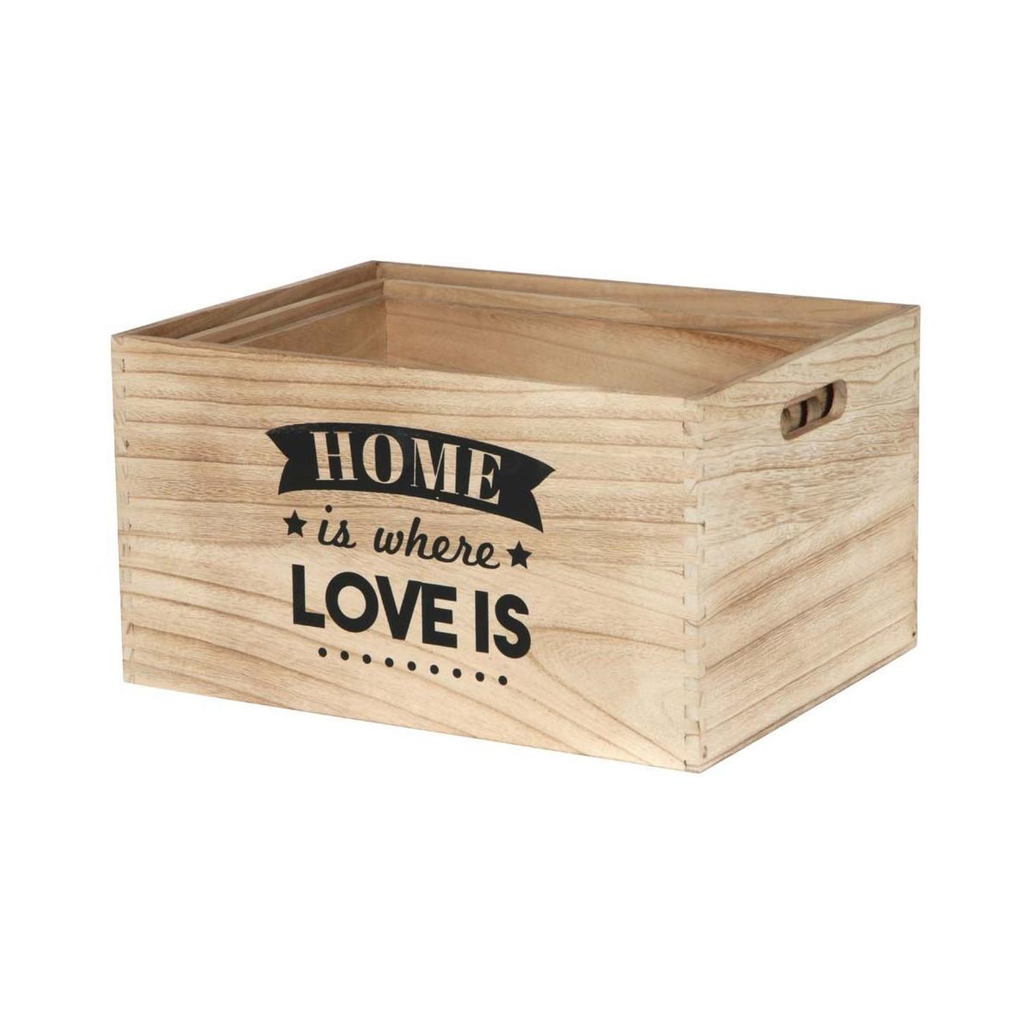 Voir la diapositive 2 : The Home Deco Factory Lot de 3 cagettes déco  home place  40cm naturel