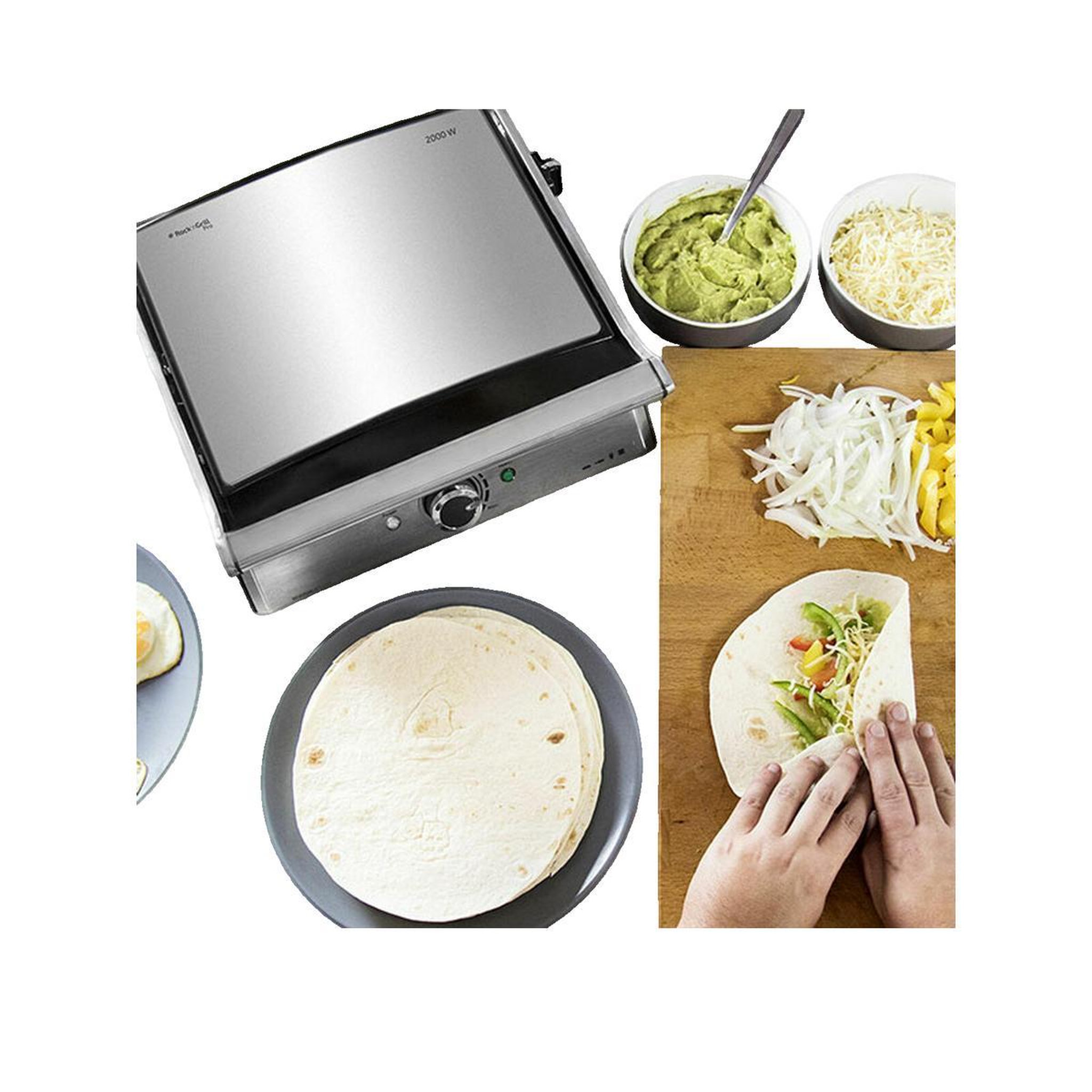 Voir la diapositive 2 : CECOTEC Barbecue électrique Cecotec Rock'nGrill Pro RockStone