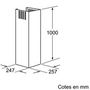 Voir la diapositive 2 : Siemens Extension de cheminée 100 ou 144.5cm inox - lz12250