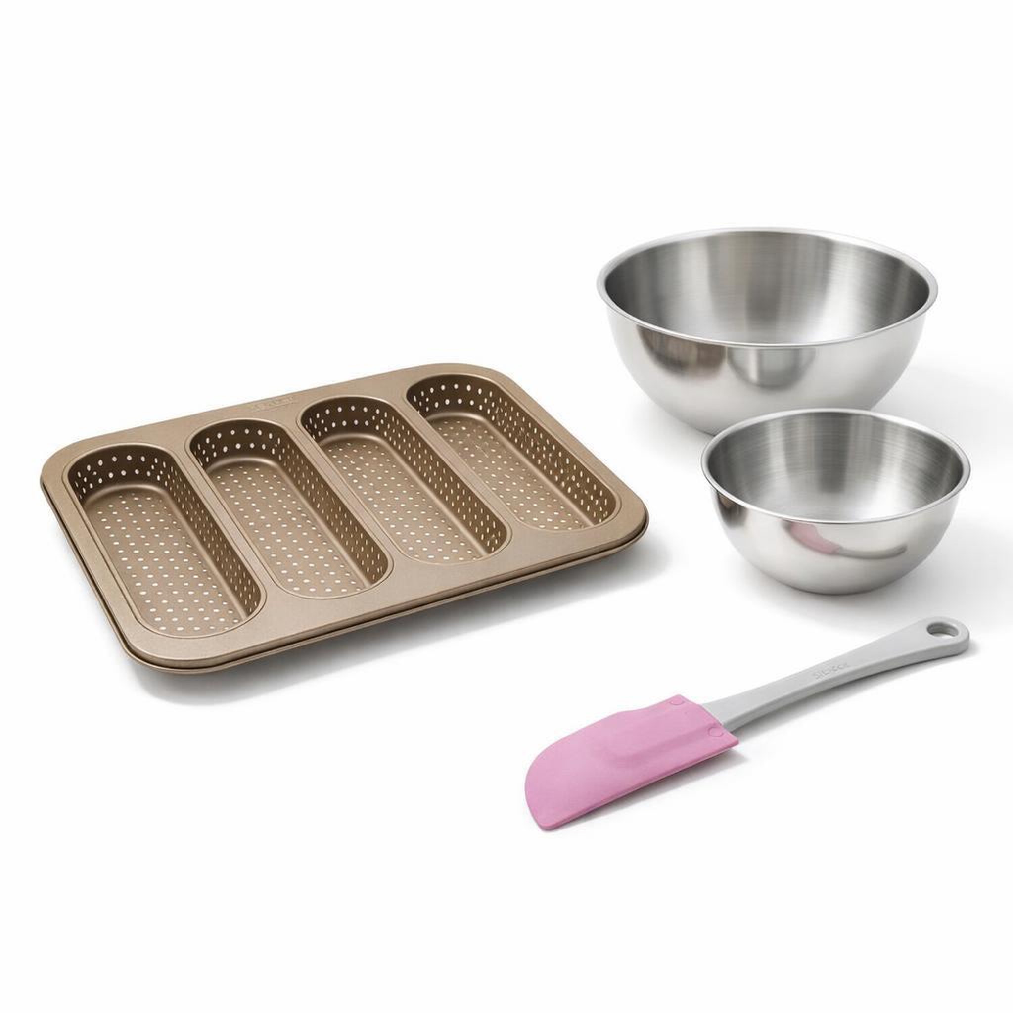 ZENKER Set de 4 ustensiles de pâtisserie moule à gâteaux bols et spatule zenker mojave gold