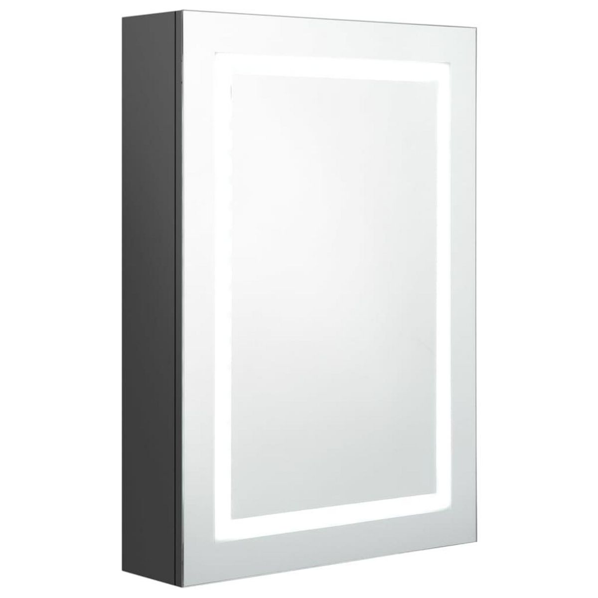 VIDAXL Armoire de salle de bain a miroir LED Gris 50x13x70 cm