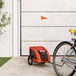VIDAXL Remorque de velo pour animaux de compagnie orange