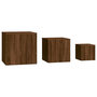 Voir la diapositive 3 : VIDAXL Tables d'appoint 3 pcs Chene marron Bois d'ingenierie