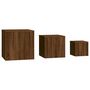 Voir la diapositive 3 : VIDAXL Tables d'appoint 3 pcs Chene marron Bois d'ingenierie