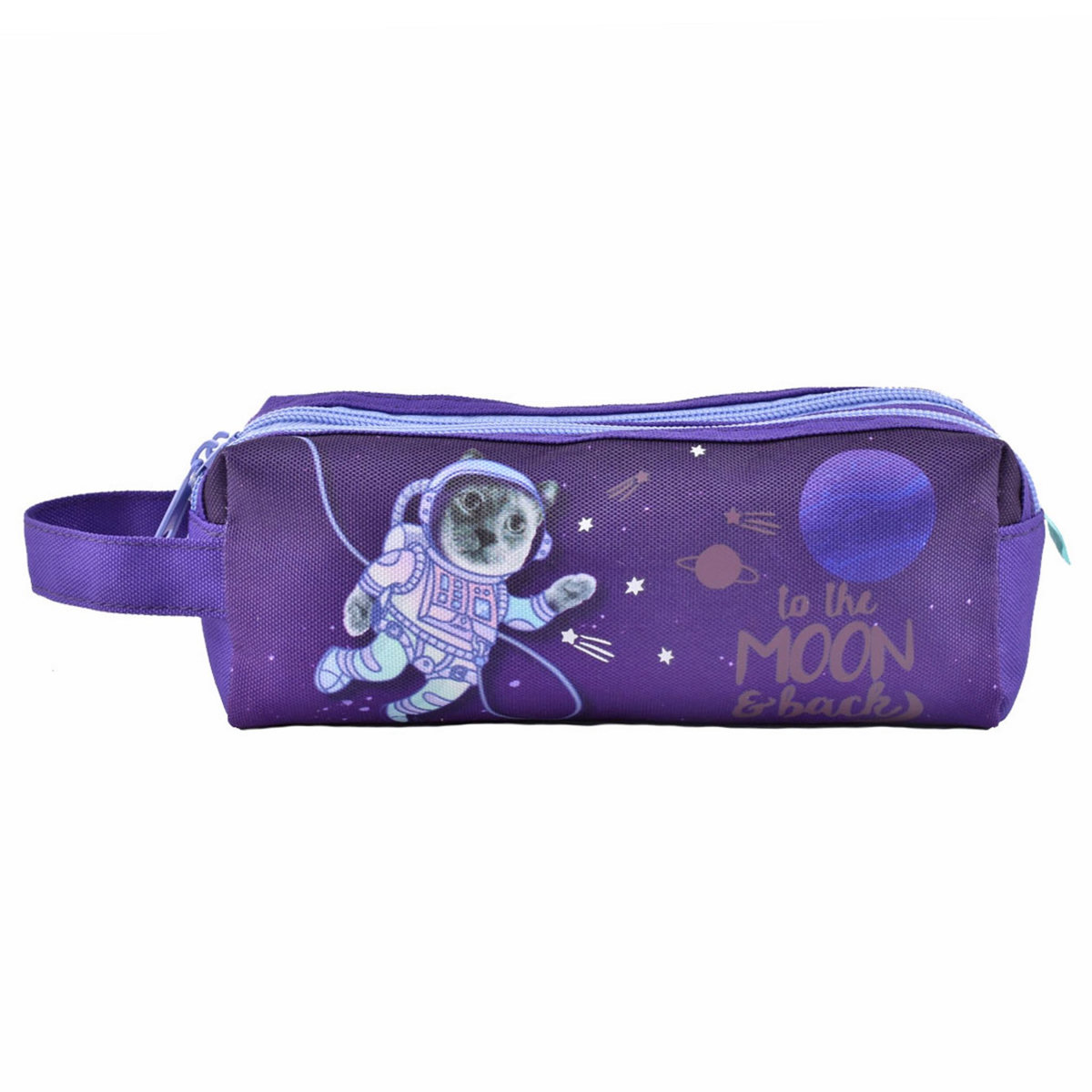 AUCHAN Trousse 2 compartiments violette Cosmocat