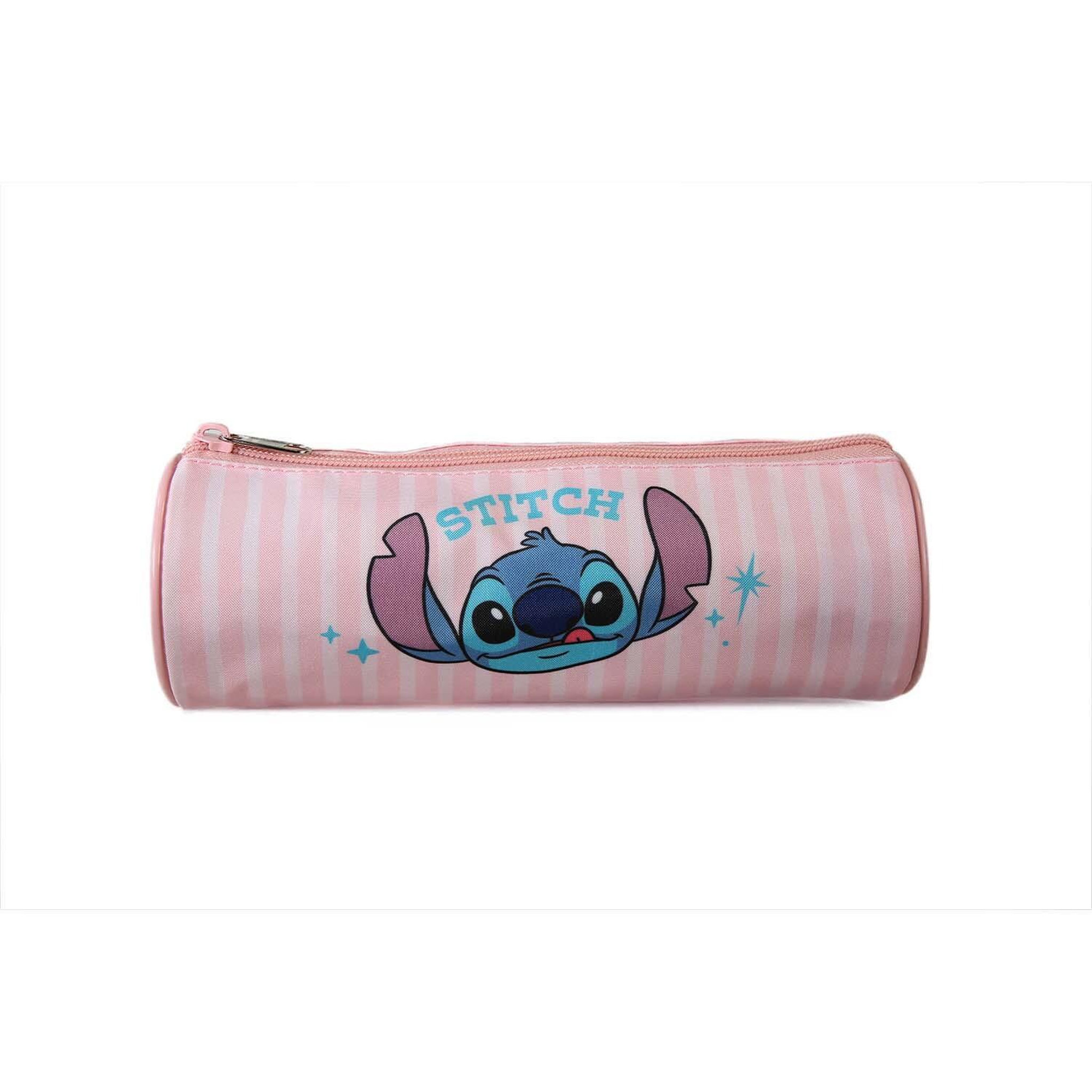 Voir la diapositive 4 : Bagtrotter Stitch - Trousse scolaire ronde - Rose - 1 compartiment