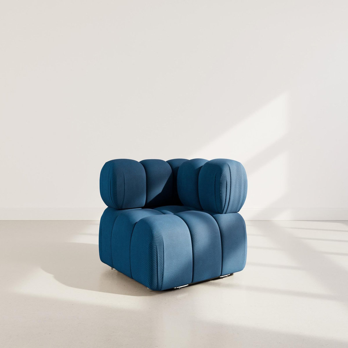 LISA DESIGN Ruby - module d'assise d'angle droit en velours texturé