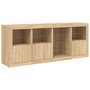 Voir la diapositive 5 : VIDAXL Buffet avec lumieres LED chene sonoma 164x37x67 cm