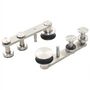 Voir la diapositive 5 : VIDAXL Kit fixation porte coulissante 183 cm Acier inoxydable Argente