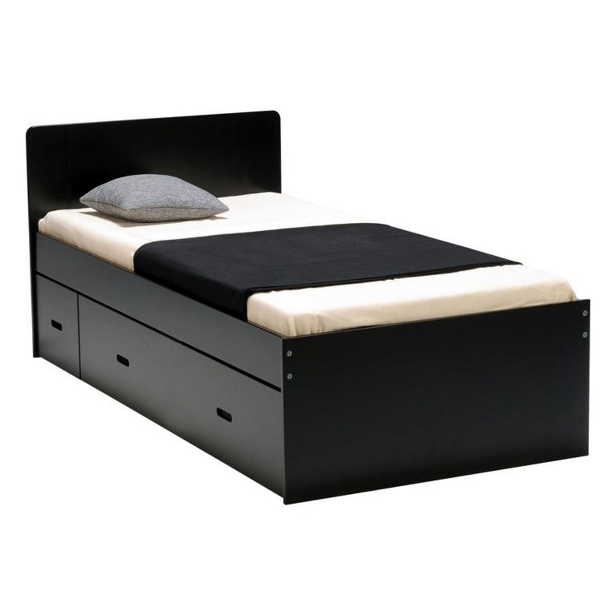 Lit enfant XENA 90 x 190 cm avec chevet et tiroir