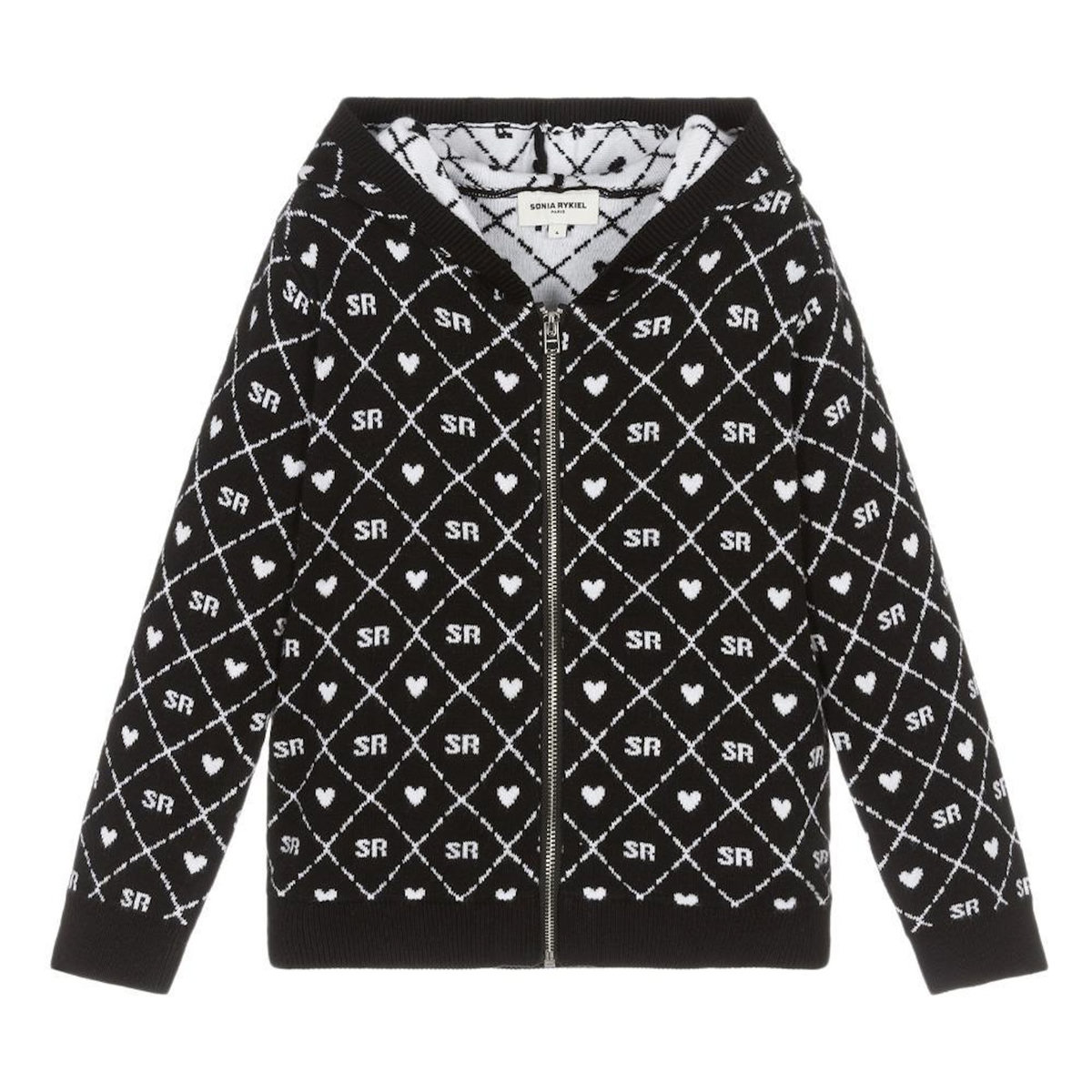 Sonia Rykiel Sweat Zippé /Blanc Fille Sonia Rykiel A15032