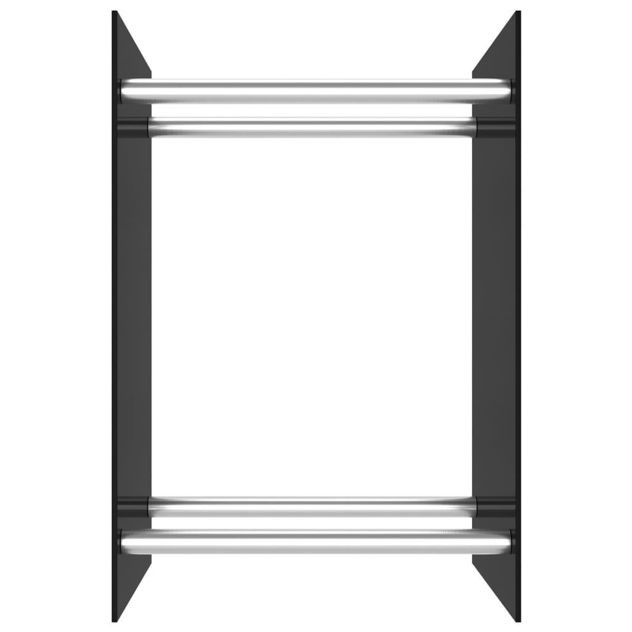 Voir la diapositive 3 : VIDAXL Portant de bois de chauffage Noir 40x35x60 cm Verre