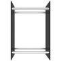 Voir la diapositive 3 : VIDAXL Portant de bois de chauffage Noir 40x35x60 cm Verre