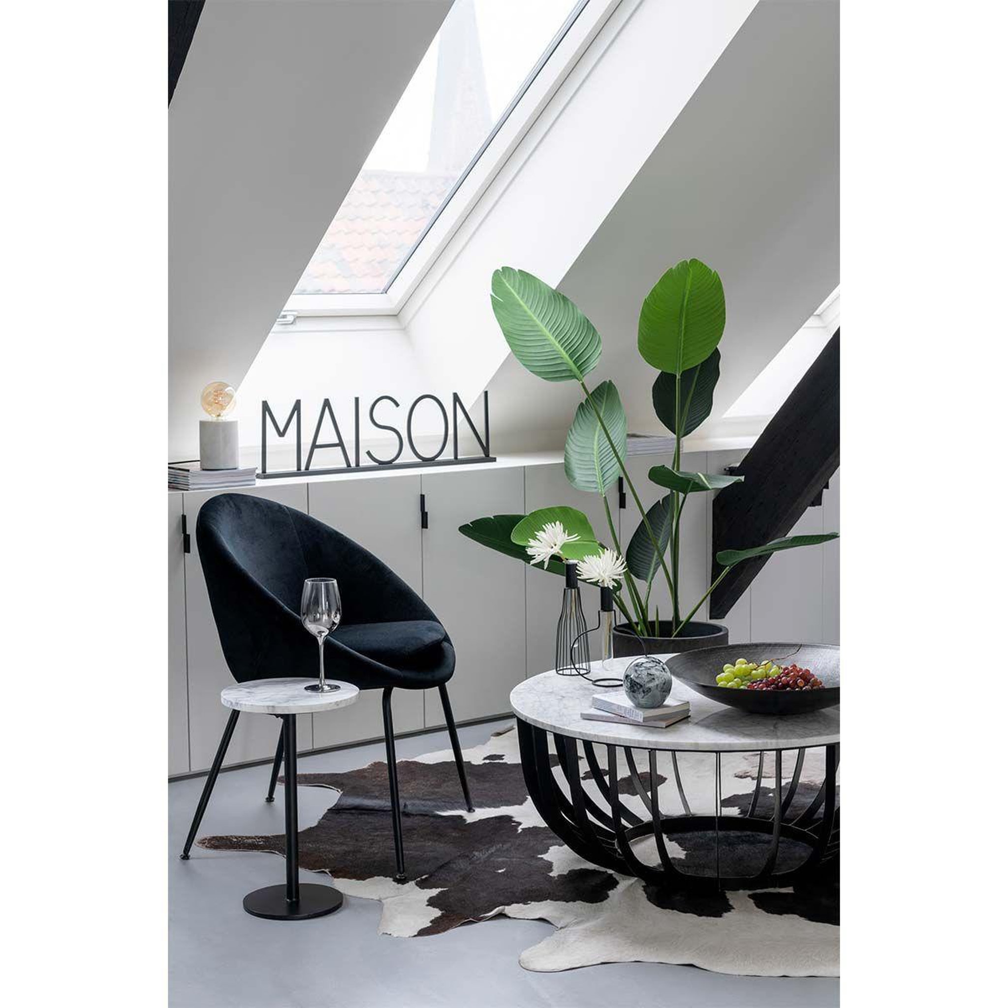 Voir la diapositive 3 : J-LINE Mot déco à poser  maison  81cm noir
