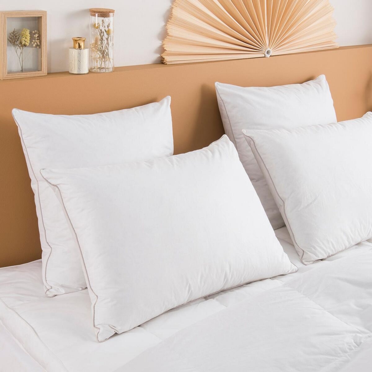 DUNLOPILLO Oreiller Premium Naturel Anti-Acariens Ferme - 30% duvet
