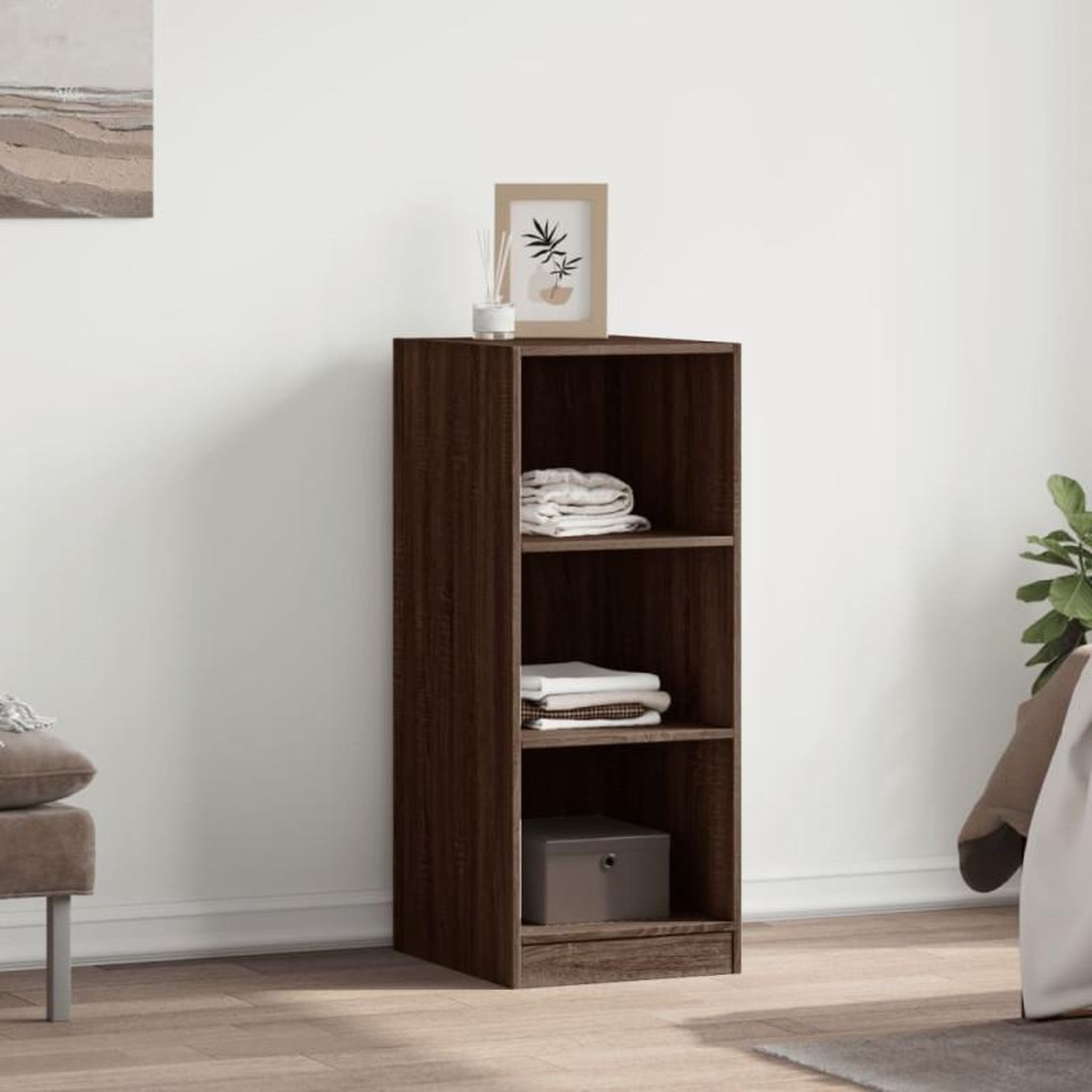 Voir la diapositive 3 : VIDAXL Garde robe chêne marron 48x41x102 cm bois d ingénierie