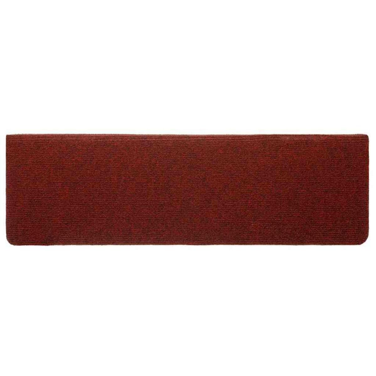 VIDAXL Tapis d'escalier autocollant 20 pcs rouge bordeaux 65x21x4 cm