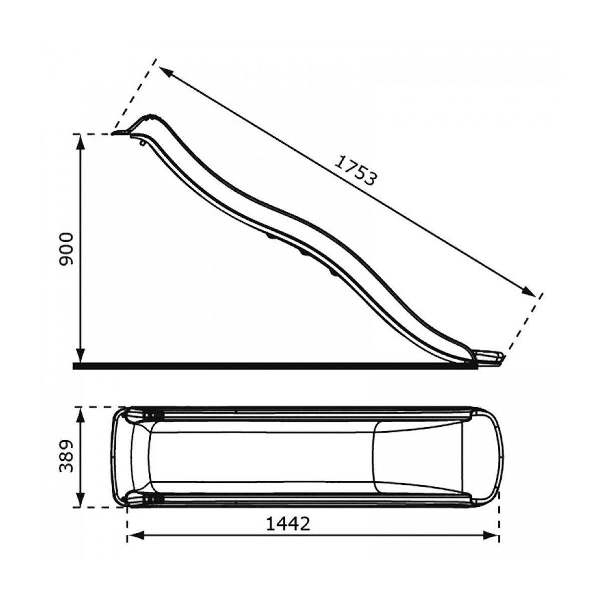 Axi House AXI Toboggan SKY175 Vert 175 cm