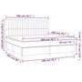 Voir la diapositive 6 : VIDAXL Sommier a lattes de lit matelas et LED Marron fonce 200x200 cm