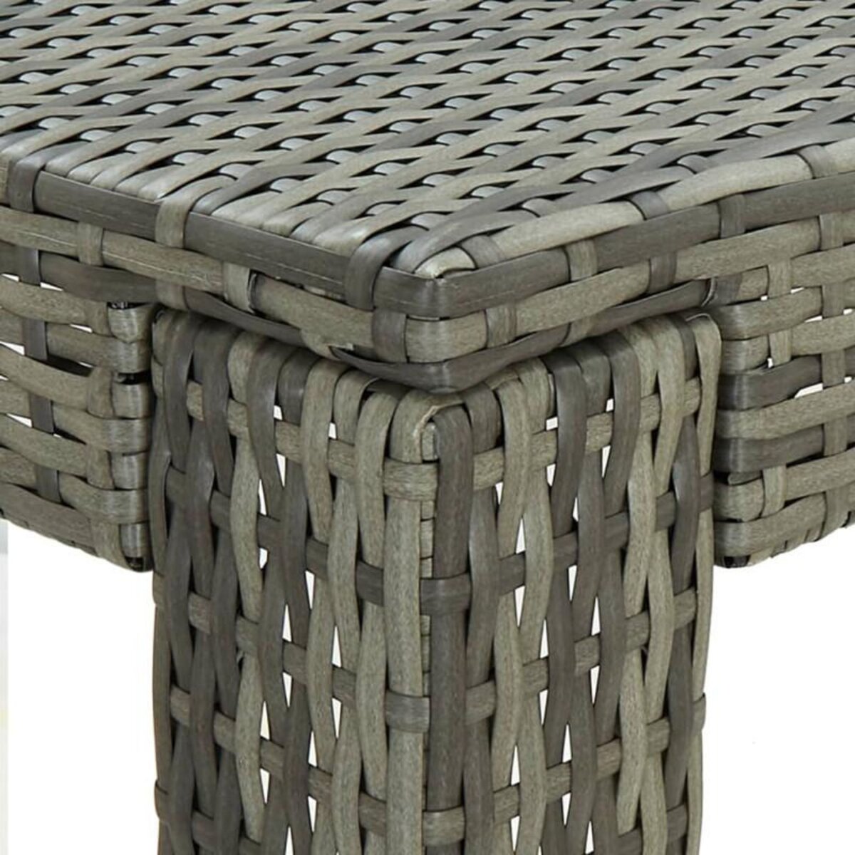 VIDAXL Table de bar de jardin Gris 100x60,5x110,5 cm Résine tressée