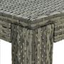 Voir la diapositive 5 : VIDAXL Table de bar de jardin Gris 100x60,5x110,5 cm Résine tressée