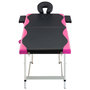 Voir la diapositive 2 : VIDAXL Table de massage pliable 2 zones Aluminium Noir et rose