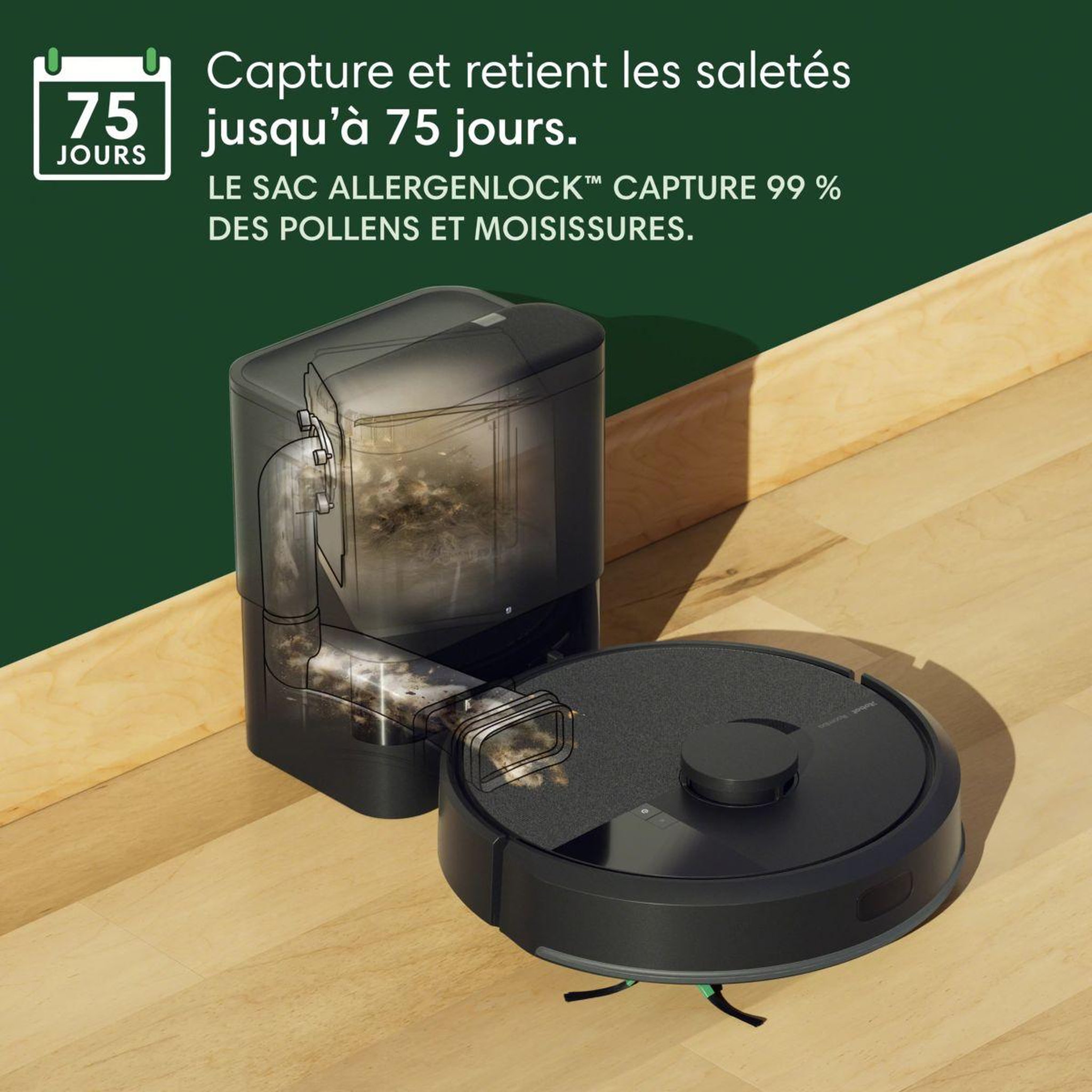 Voir la diapositive 3 : IROBOT Aspirateur robot Roomba 105 Combo Y351040