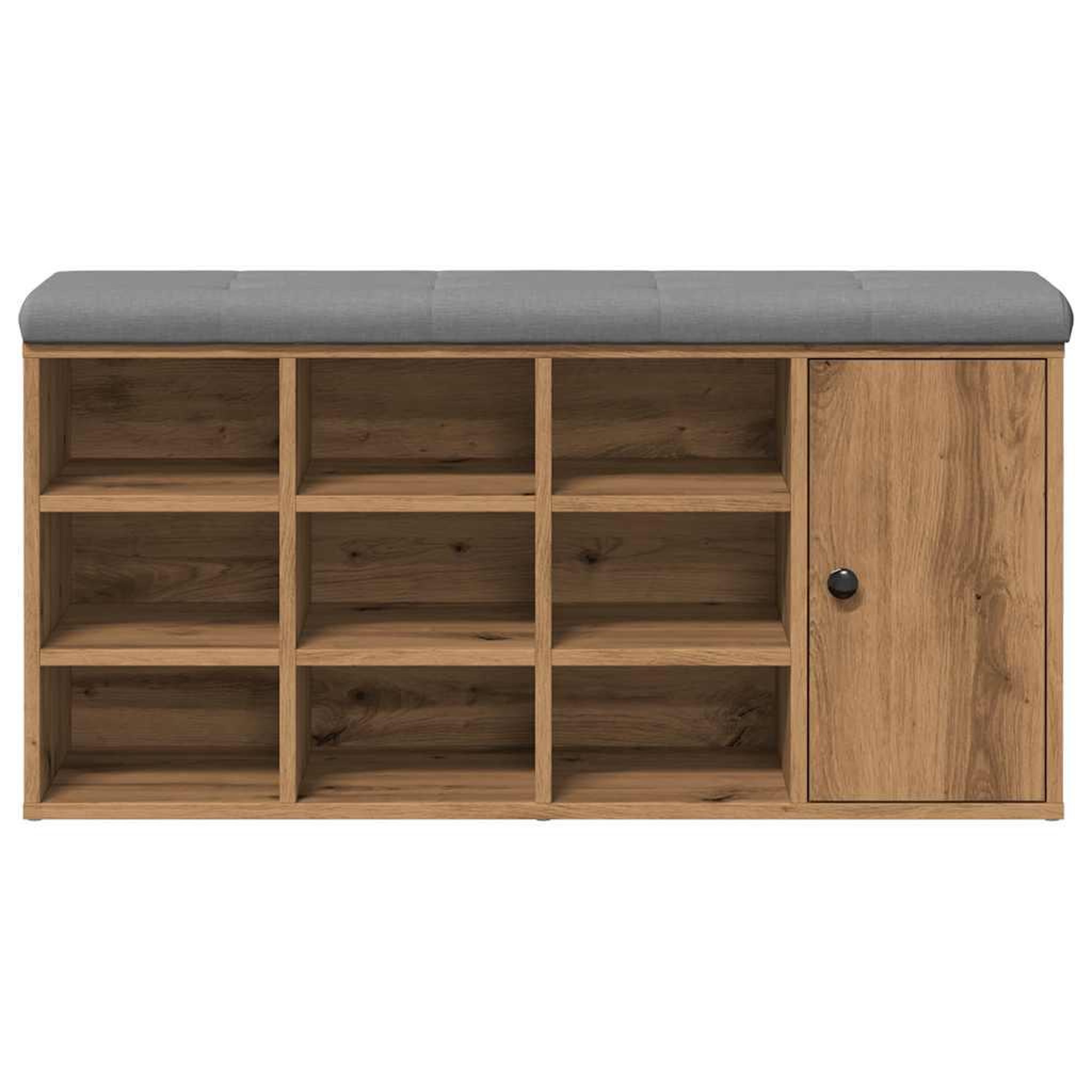 Voir la diapositive 4 : VIDAXL Banc a chaussures chene artisanal 102x32x50cm bois d'ingenierie