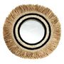 Voir la diapositive 1 : Paris Prix Miroir Mural en Paille  Sauvage  58cm Beige & Noir