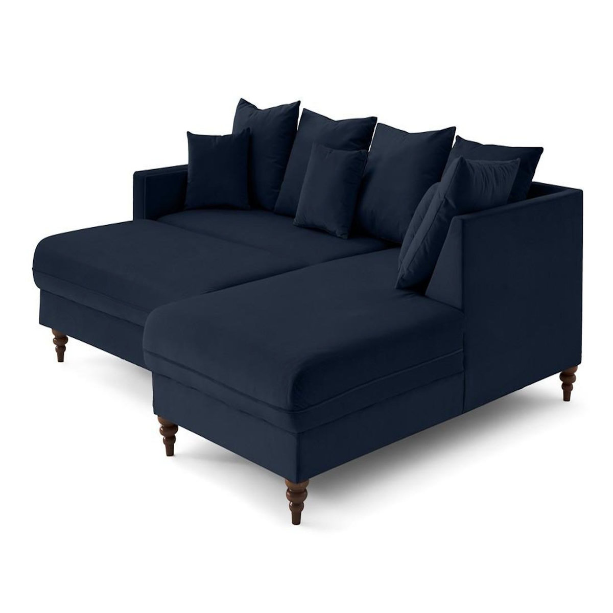 BEST MOBILIER Flamingo - canapé d'angle droit 4 places convertible en velours