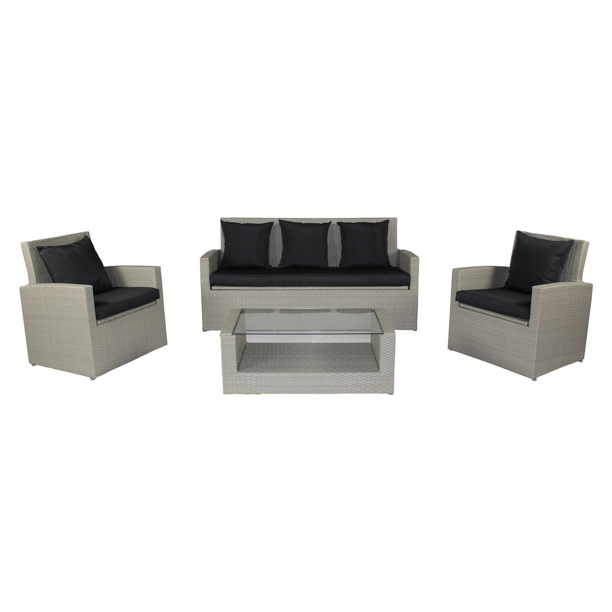 DCB GARDEN Salon bas de jardin 5 places PORTOVECCHIO 