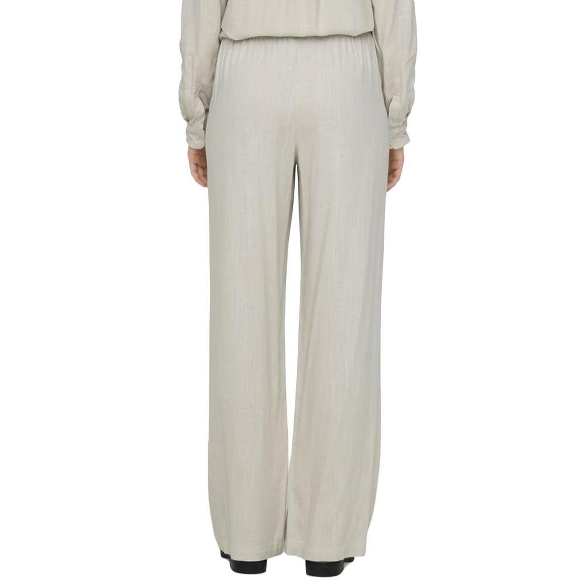 Voir la diapositive 2 : JACQUELINE DE YONG Pantalon fluide Écru Femme JDY Caya
