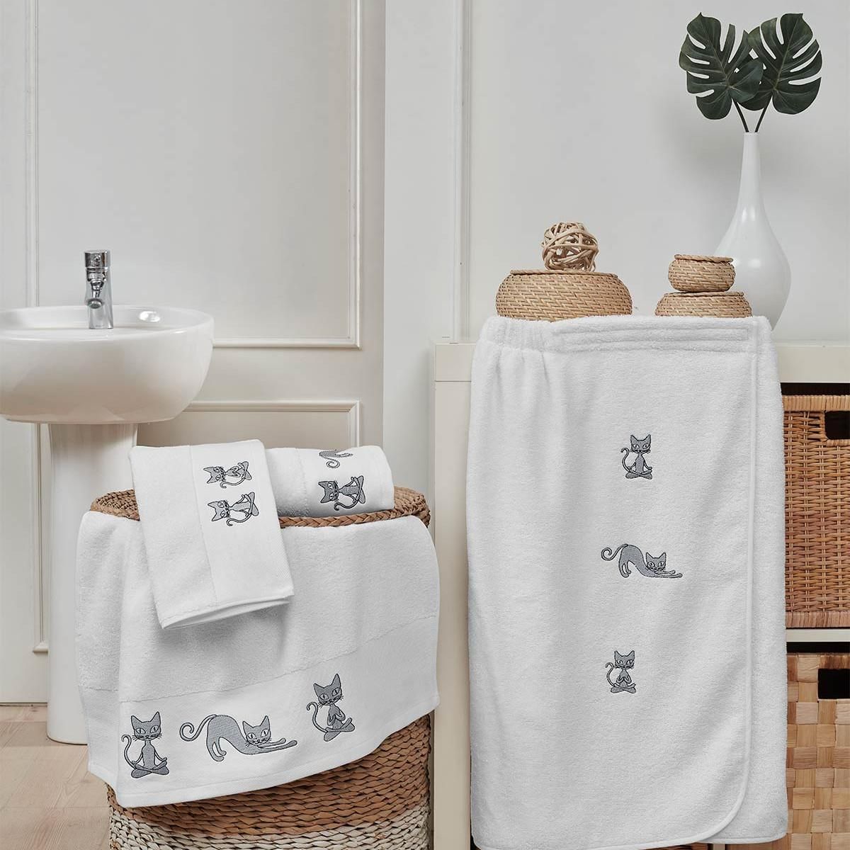 Sensei Maison Drap de bain YOGI CAT