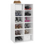 Voir la diapositive 3 : VIDAXL Etagere a chaussures Blanc brillant 54x34x100,5 cm