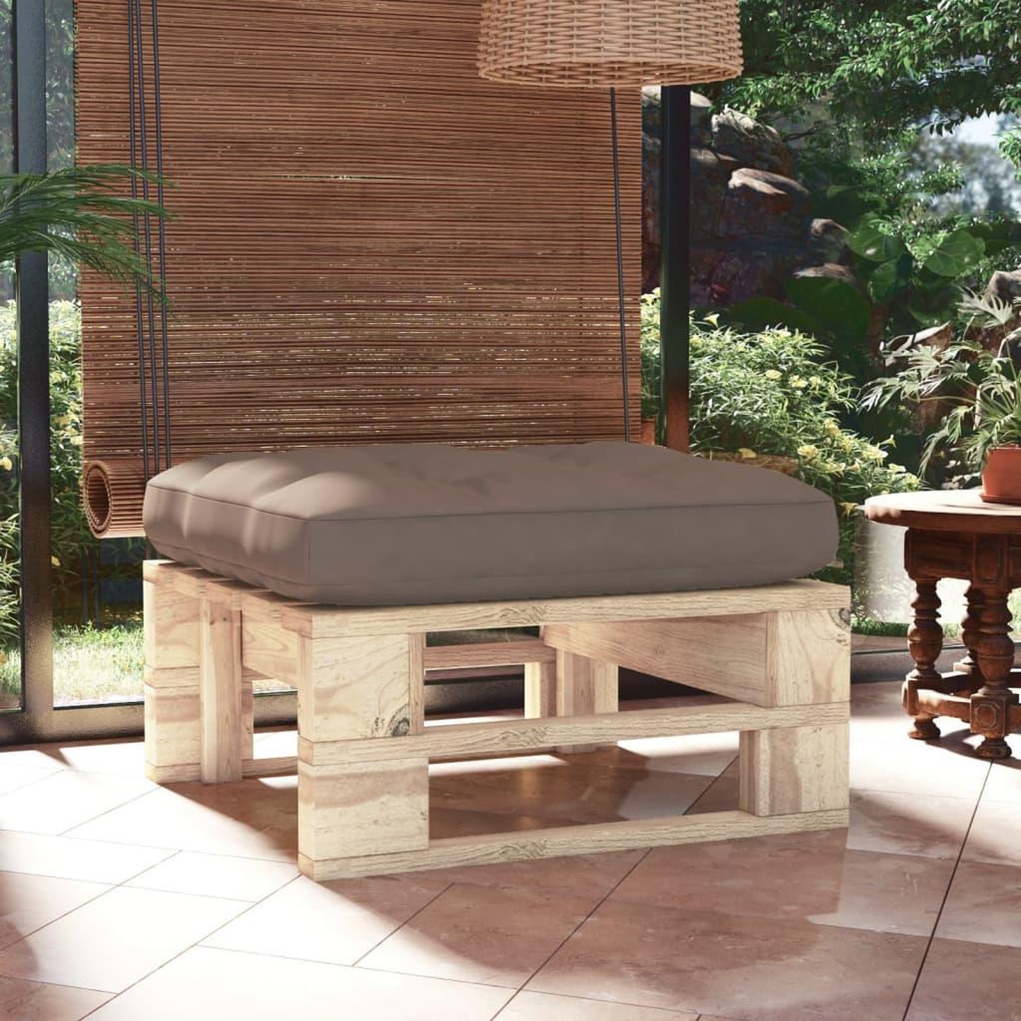 VIDAXL Pouf palette de jardin bois de pin impregne