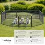 Voir la diapositive 2 : tectake Enclos pour chiots et chiens 8 parties, pliable gris