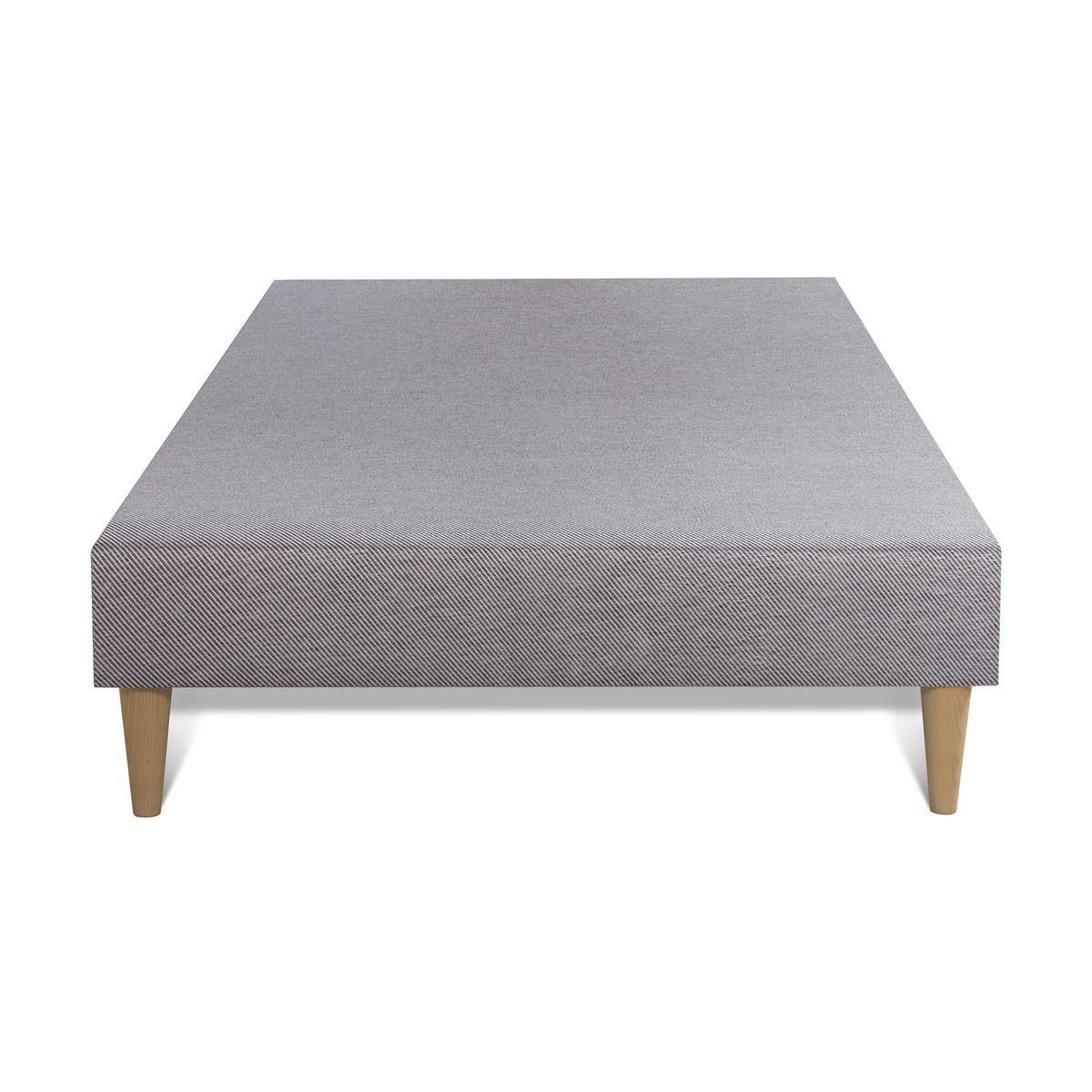SEPTNUITS Ensemble matelas Mémoire de forme + sommier gris Memo