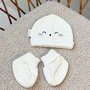 Voir la diapositive 6 : Petit Béguin Bonnet bébé et chaussons en tricot Hello Baby