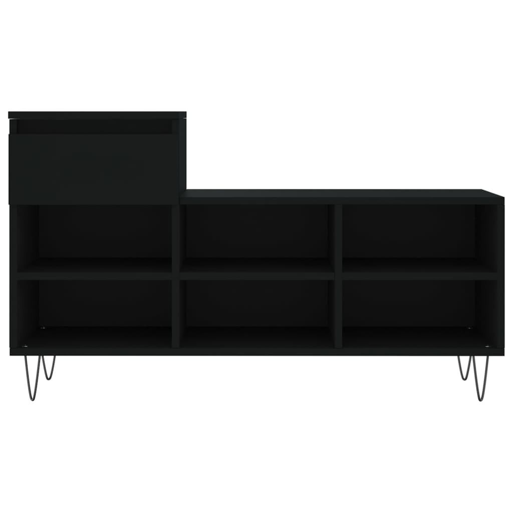 Voir la diapositive 5 : VIDAXL Armoire a chaussures Noir 102x36x60 cm Bois d'ingenierie