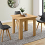 Voir la diapositive 4 : ID MARKET Table à manger extensible rectangle DONA 4-8 personnes hêtre 80-160 cm