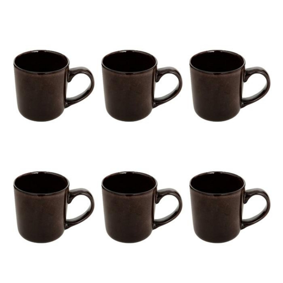 SECRET DE GOURMET Lot de 6 Mugs  Terre Inconnue  42cl Marron