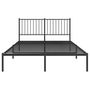 Voir la diapositive 5 : VIDAXL Cadre de lit metal sans matelas avec tete de lit noir 140x190cm