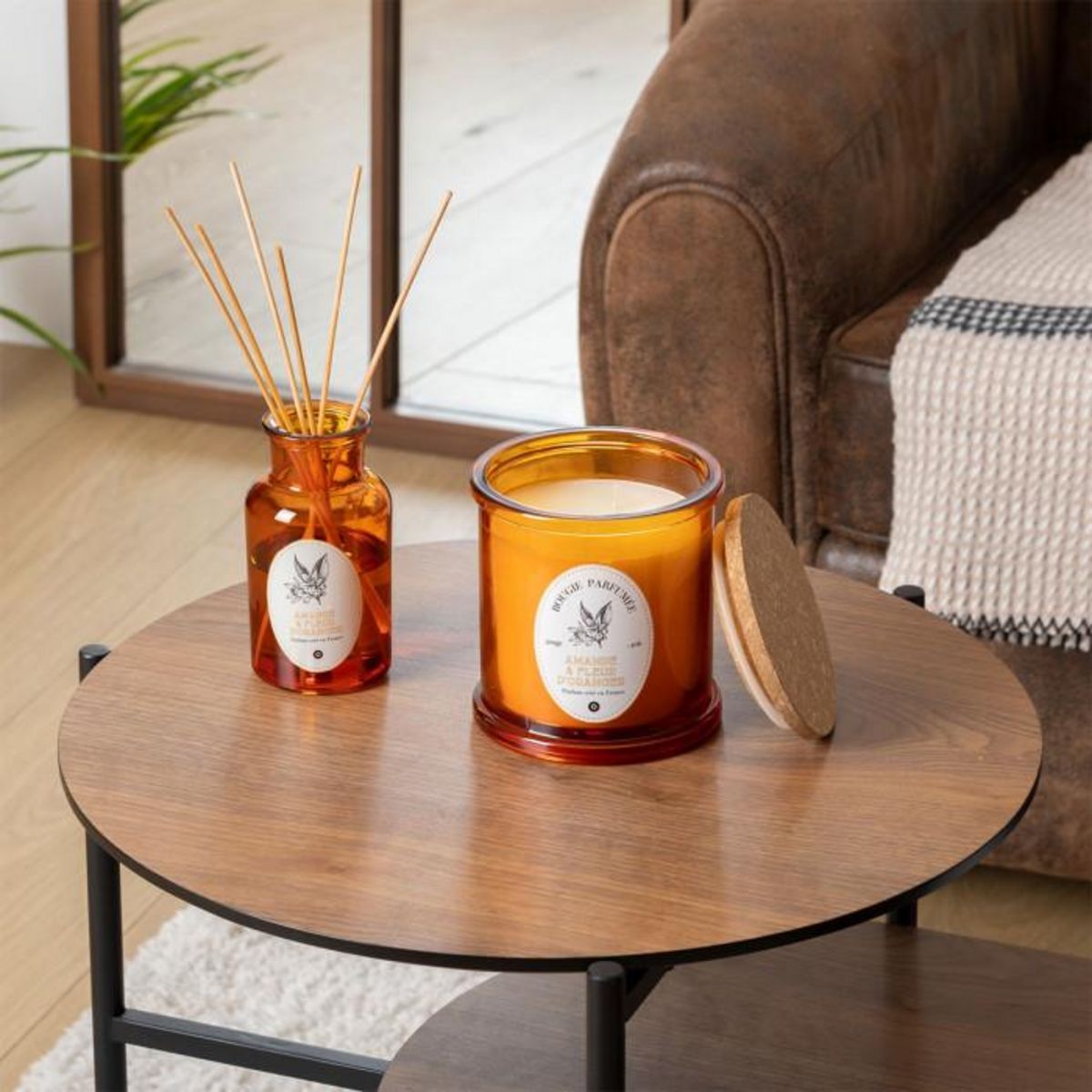 ATMOSPHERA Bougie Parfumée  Hapo  500g Amande & Fleur d'Oranger