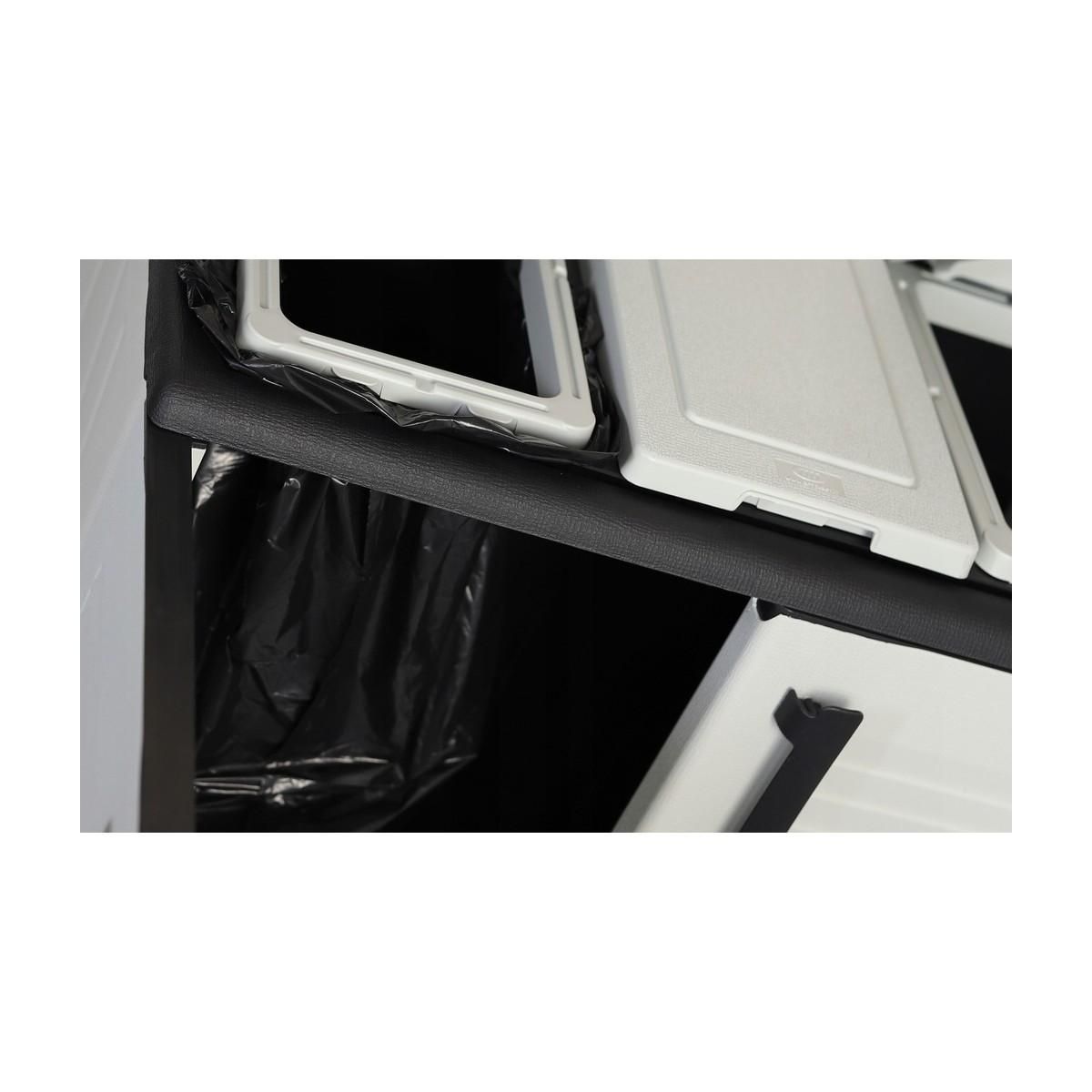 ART PLAST Abri Poubelles de Tri Sélectif 3 Sacs Recyclage Gestion des Déchets – Intérieur Extérieur 68 x 37 x 90 cm Art Plast