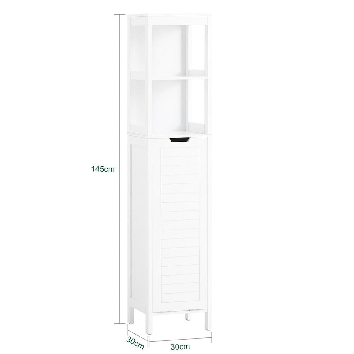 SOBUY SoBuy - Colonne De Salle De Bain à une porte - Blanc - 30x30x145cm - Minimaliste - BZR123-W
