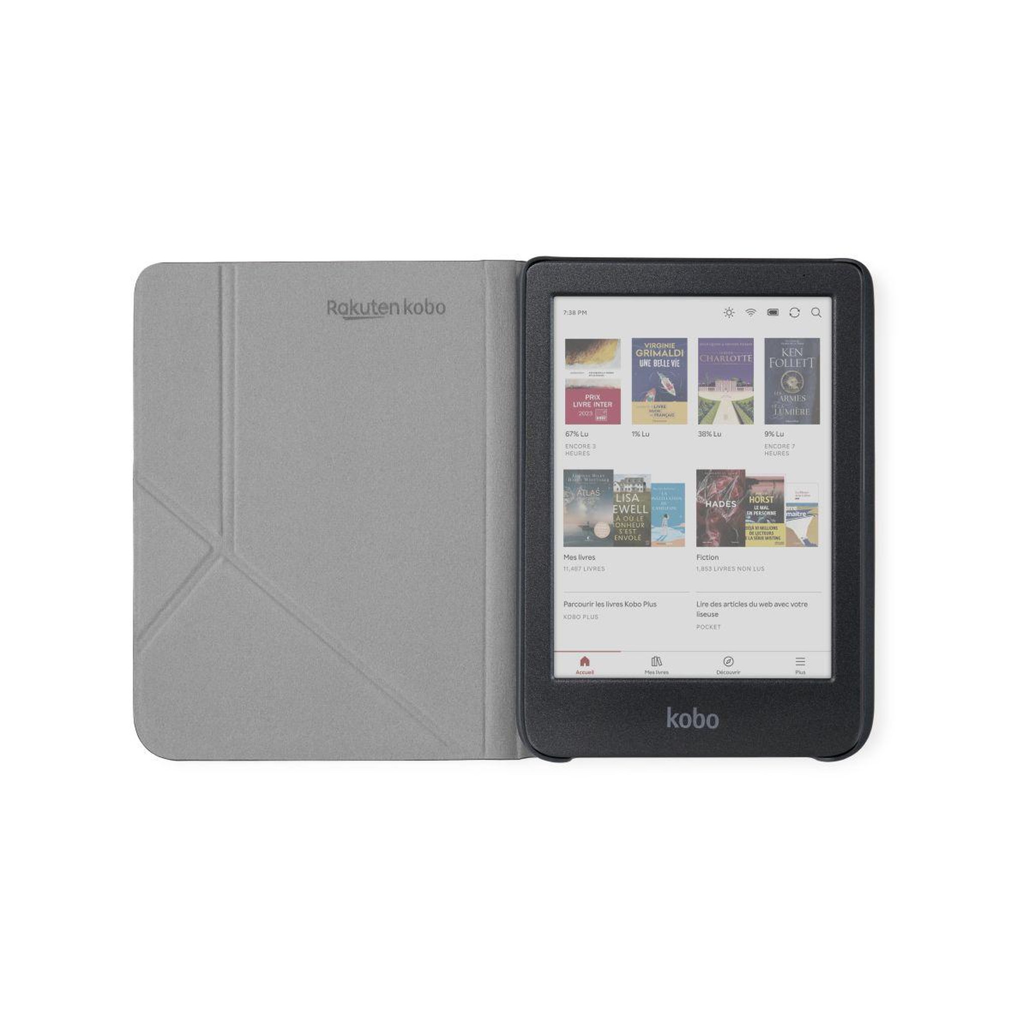 Voir la diapositive 3 : kobo Pochette clara colour/bw sleepcover noire