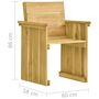 Voir la diapositive 6 : VIDAXL Ensemble a manger de jardin 7 pcs avec coussins pin impregne